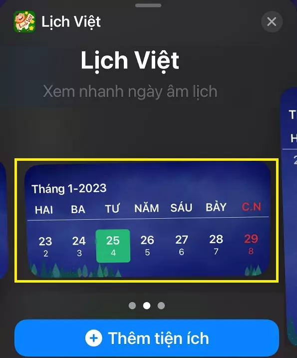 Chọn và hiển thị Lịch Việt trên iPhone