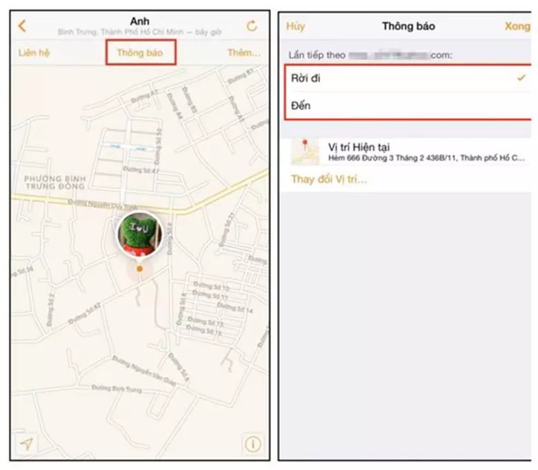 Chọn ứng dụng Find my Friends cách cài định vị trên điện thoại iPhone nhấp vào biểu tượng để bạn biết được vị trí của bạn