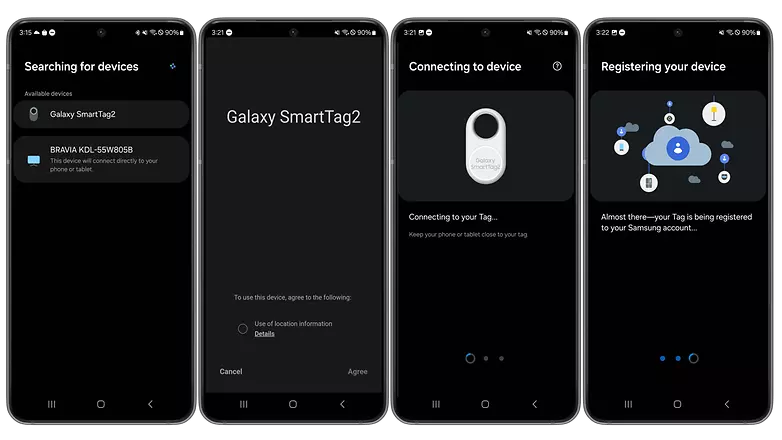 Screenshots zeigen Fehlermeldungen auf einem Nicht-Samsung-Handy