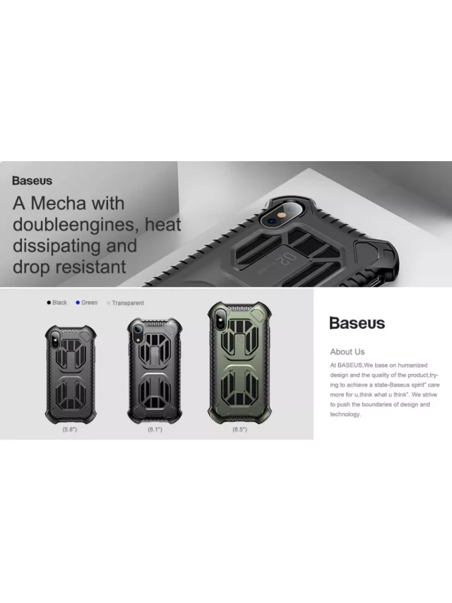   Ốp lưng tản nhiệt, siêu chống sốc chuẩn quân đội Baseus Cooling Amor Case cho iPhone XS/ XR/ XS Max: Sự kết hợp hoàn hảo giữa bảo vệ và hiệu suất làm mát