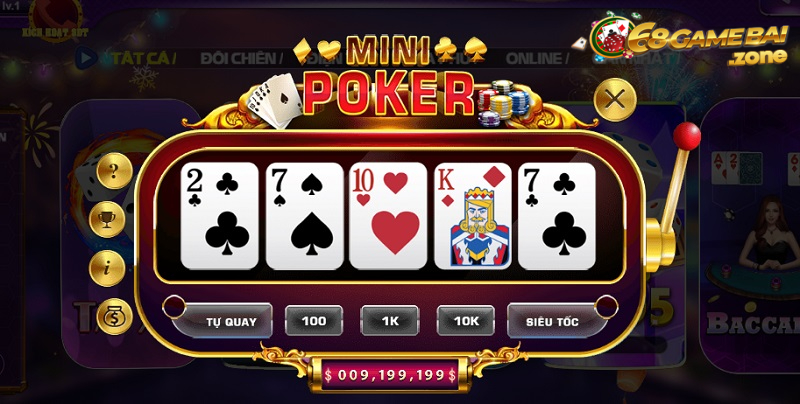 Game vui Mini Poker 68 Game Bài